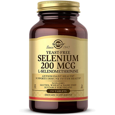 Solgar Selenium (Yeast-Free) 200 µg Tablets - Pack of 250 - Vital Mineral